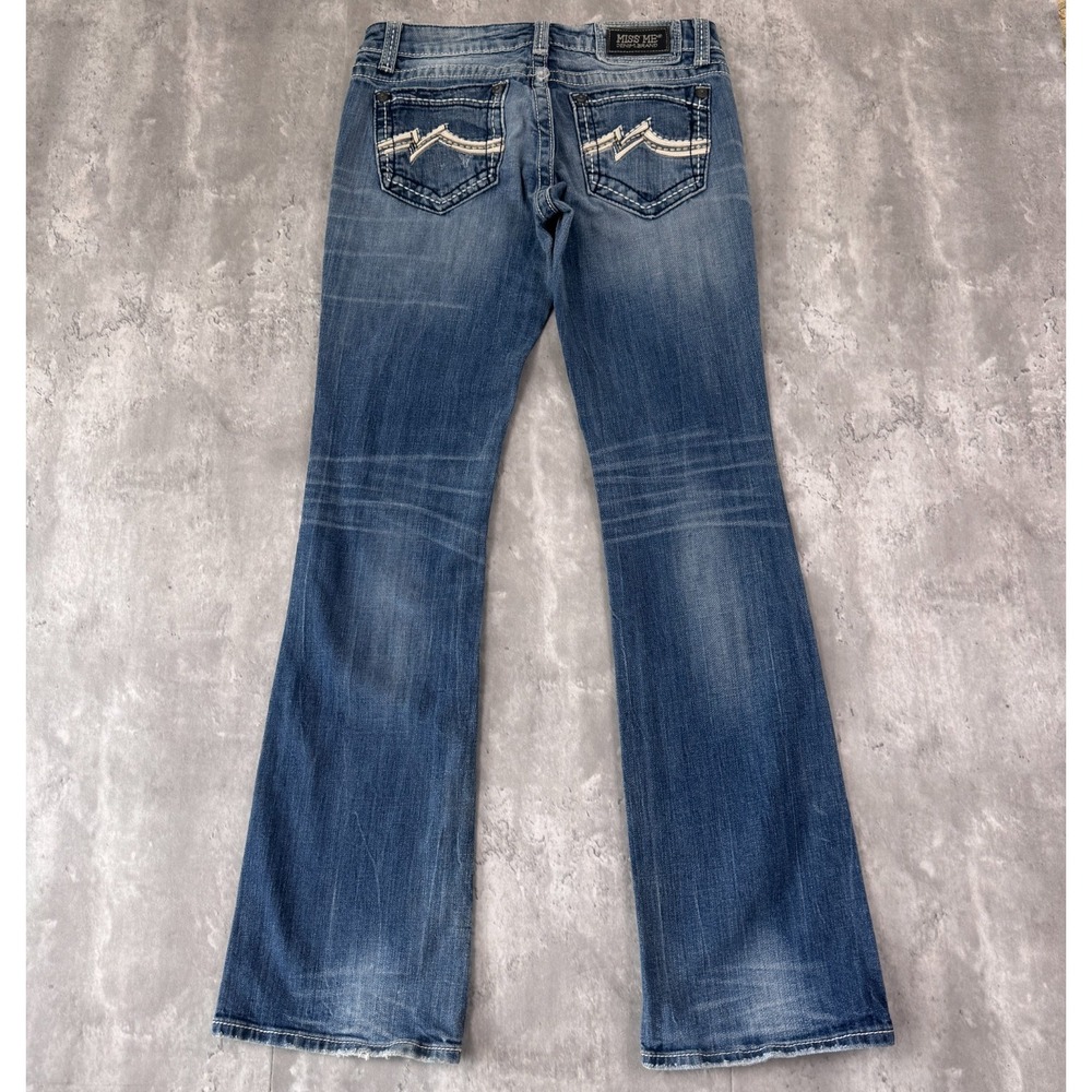 Miss Me Jeans Womens 29‎ Bootcut Denim Embellished JD1038B Stretch Embroidered